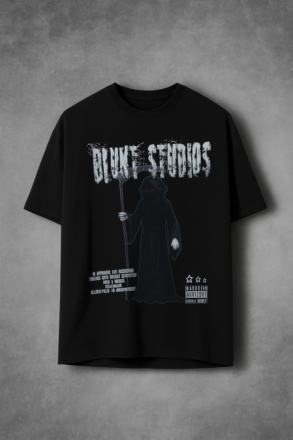 "GRIM RIPPER" (UNISEX) BLACK T-SHIRT