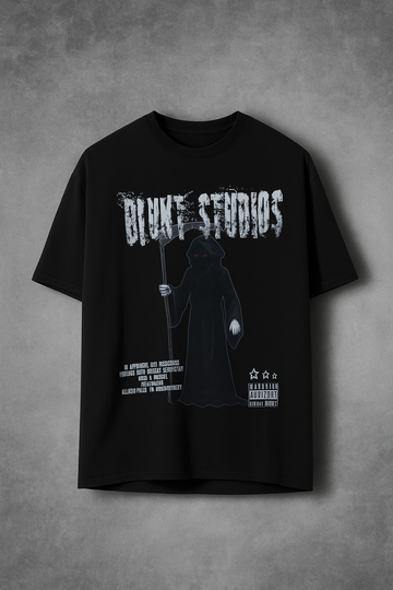 "GRIM RIPPER" (UNISEX) BLACK T-SHIRT